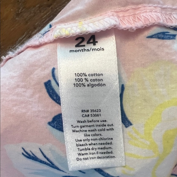 Pink Floral Toddler Dress. - Picture 7 of 7